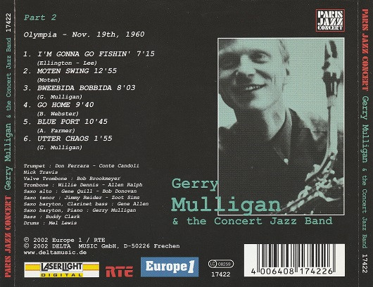 Gerry Mulligan & The Concert Jazz Band - Olympia - Nov. 19th, 1960 (2xCD, Album, RE)