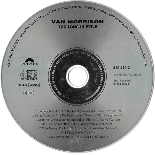 Van Morrison - Too Long In Exile (CD, Album)