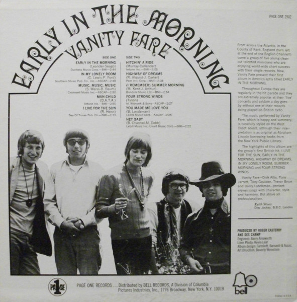 Vanity Fare - Early In The Morning (LP, Album)