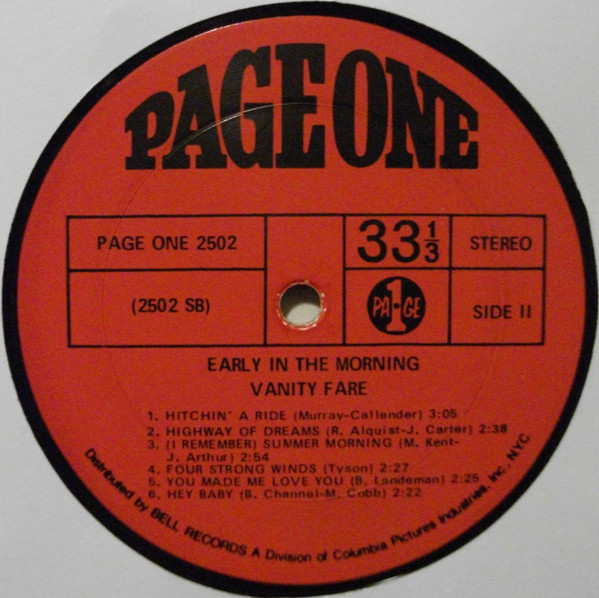 Vanity Fare - Early In The Morning (LP, Album)
