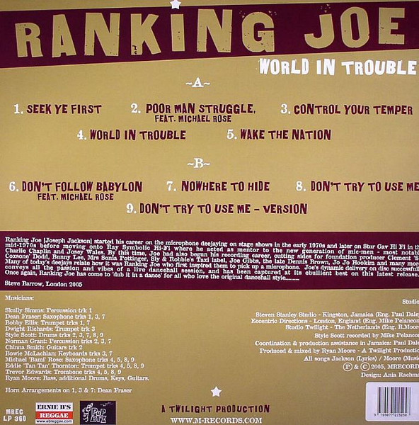 Ranking Joe - World In Trouble (LP)
