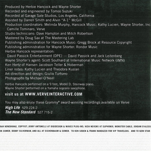 Herbie Hancock, Wayne Shorter - 1+1 (CD, Album, RP, UML)