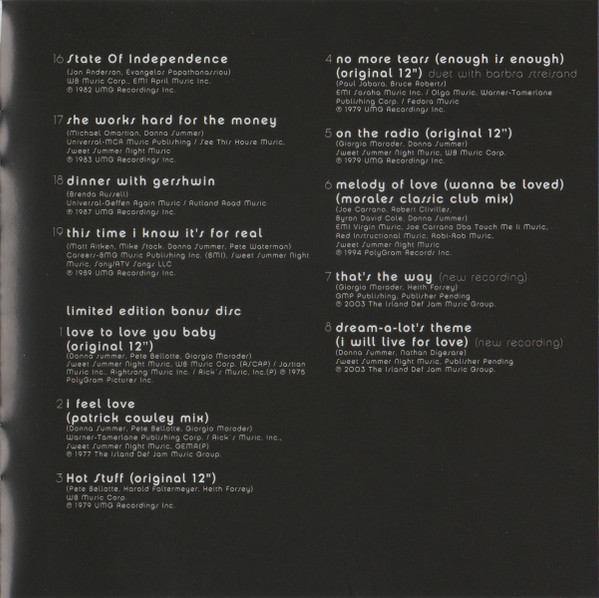 Donna Summer - The Journey • The Very Best Of Donna Summer (2xCD, Comp, Ltd)