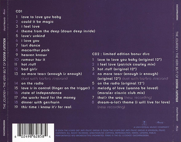 Donna Summer - The Journey • The Very Best Of Donna Summer (2xCD, Comp, Ltd)