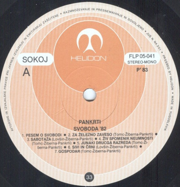 Pankrti - Svoboda '82 (LP, Album)