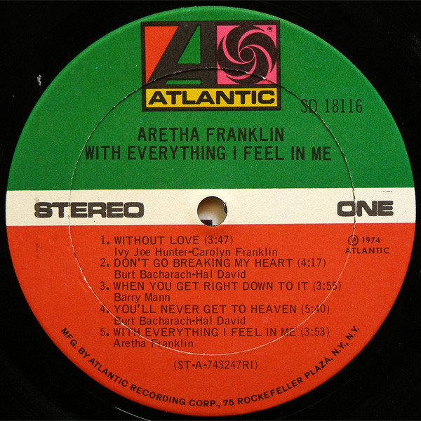 Aretha Franklin - With Everything I Feel In Me (LP, Album, RI )