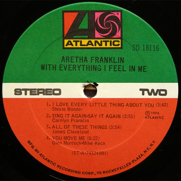 Aretha Franklin - With Everything I Feel In Me (LP, Album, RI )