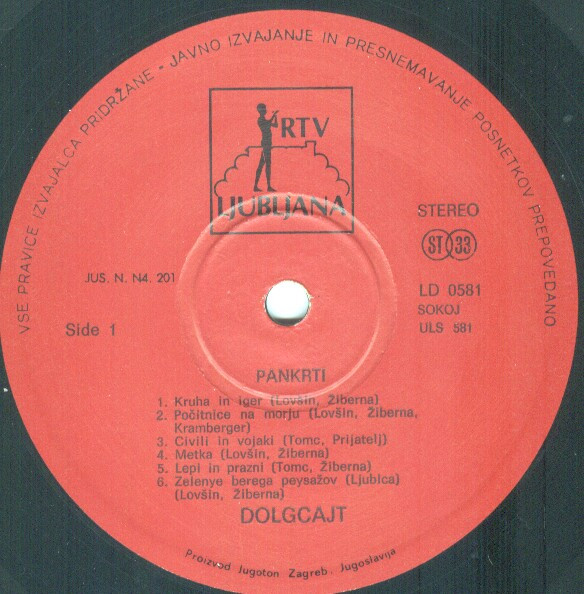 Pankrti - Dolgcajt (LP, Album, Red)