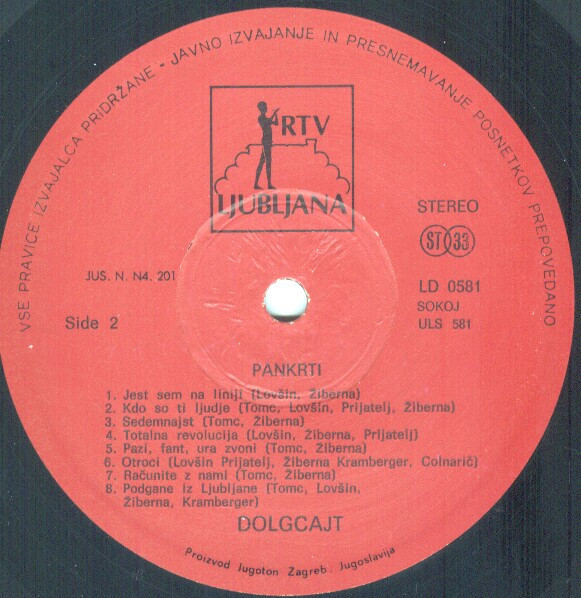 Pankrti - Dolgcajt (LP, Album, Red)