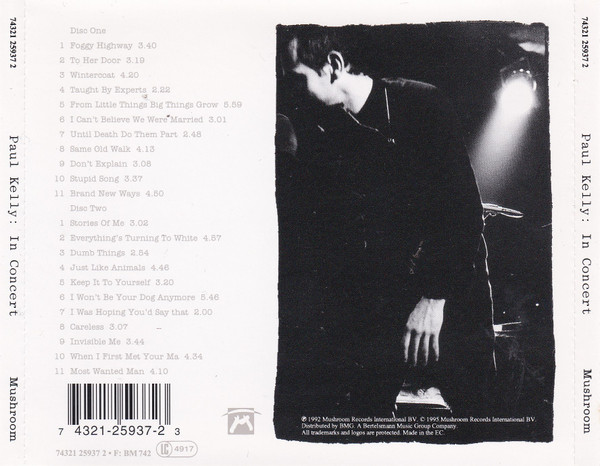 Paul Kelly (2) - In Concert (2xCD, Album, RE)