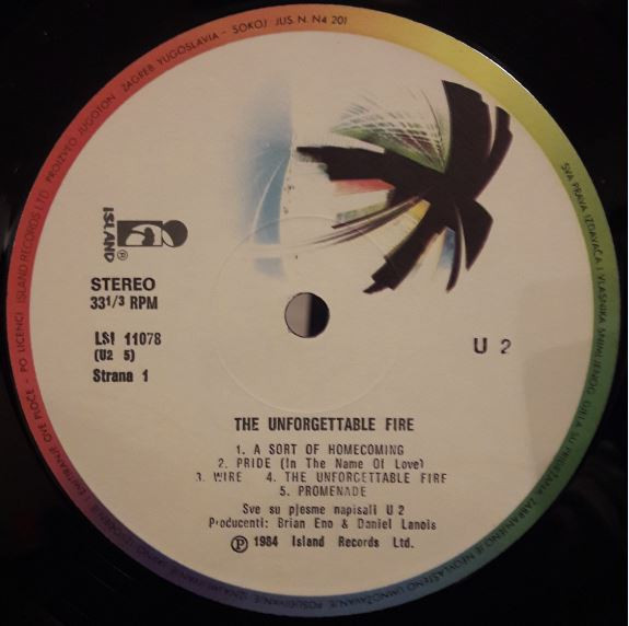 U2 - The Unforgettable Fire (LP, Album)