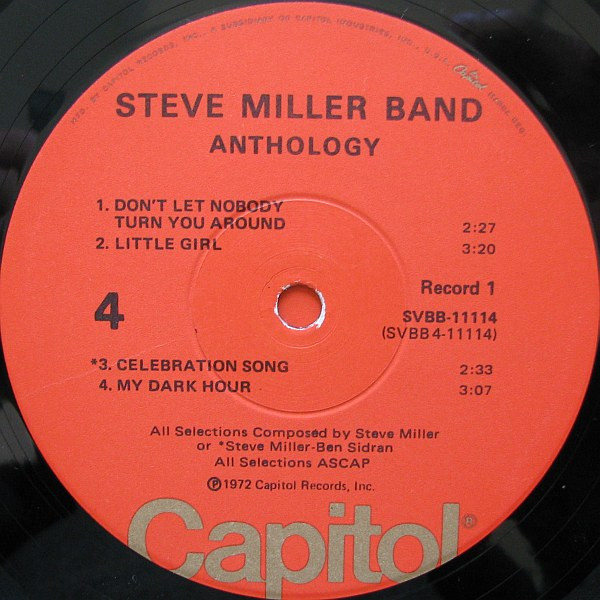Steve Miller Band - Anthology (2xLP, Comp, RP, Win)