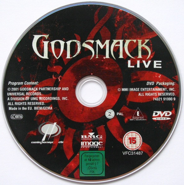 Godsmack - Live (DVD-V, Album, Multichannel, PAL, RC-)