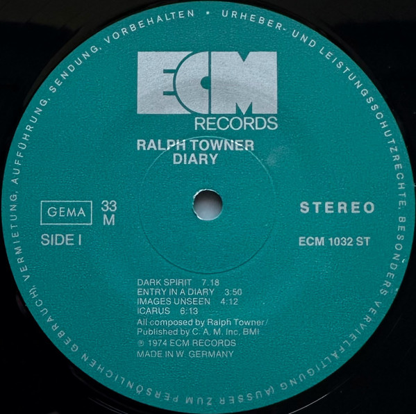 Ralph Towner - Diary (LP, Album)