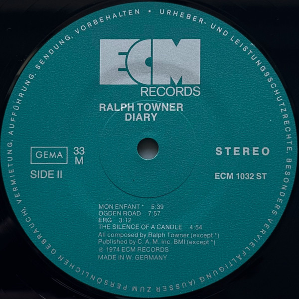 Ralph Towner - Diary (LP, Album)