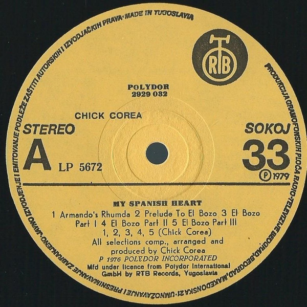 Chick Corea - My Spanish Heart (2xLP, Album, RE, RP)