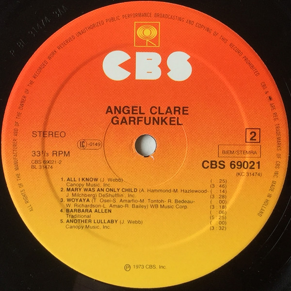 Garfunkel* - Angel Clare (LP, Album)