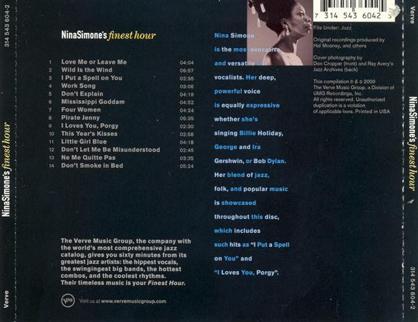 Nina Simone - Nina Simone's Finest Hour (CD, Comp)