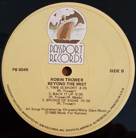 Robin Trower - Beyond The Mist (LP, Album, Hub)