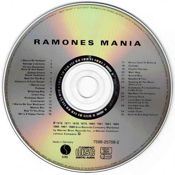 Ramones - Ramones Mania (CD, Comp, RE)