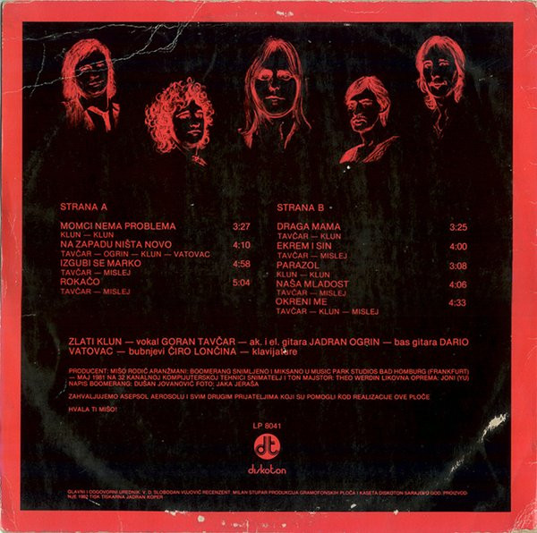 Boomerang (5) - Na Zapadu Ništa Novo (LP, Album)