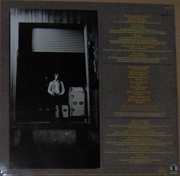 Jackson Browne - Running On Empty (LP, Album, RE)