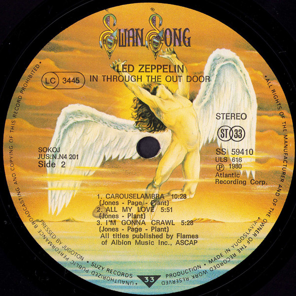 Led Zeppelin - In Through The Out Door (LP, Album, ''F)