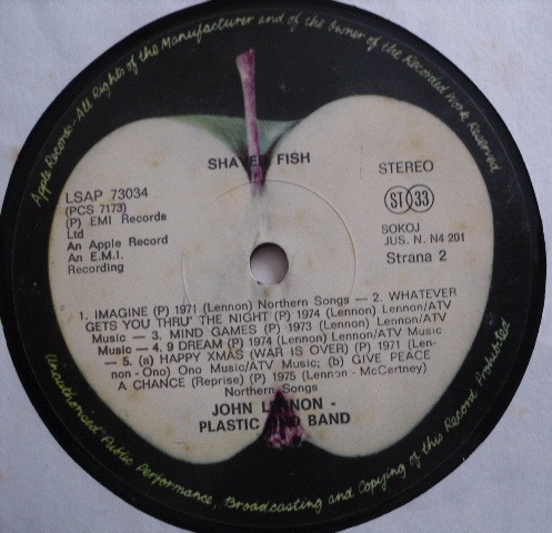 Lennon* / Plastic Ono Band* - Shaved Fish (LP, Comp, RP)