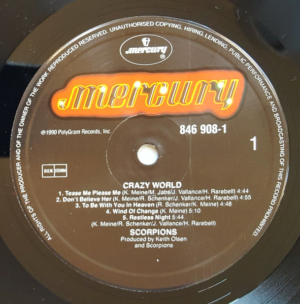 Scorpions - Crazy World (LP, Album)
