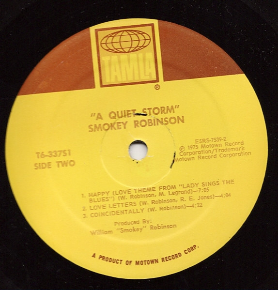 Smokey Robinson - A Quiet Storm (LP, Album)