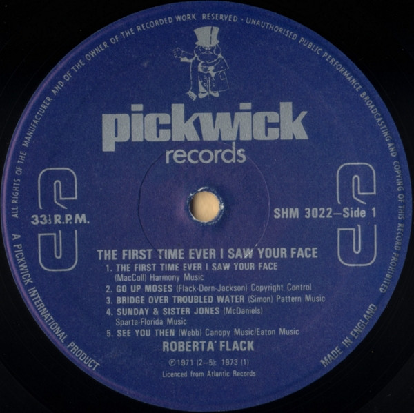 Roberta Flack - The First Time Ever I Saw Your Face (LP, Comp)