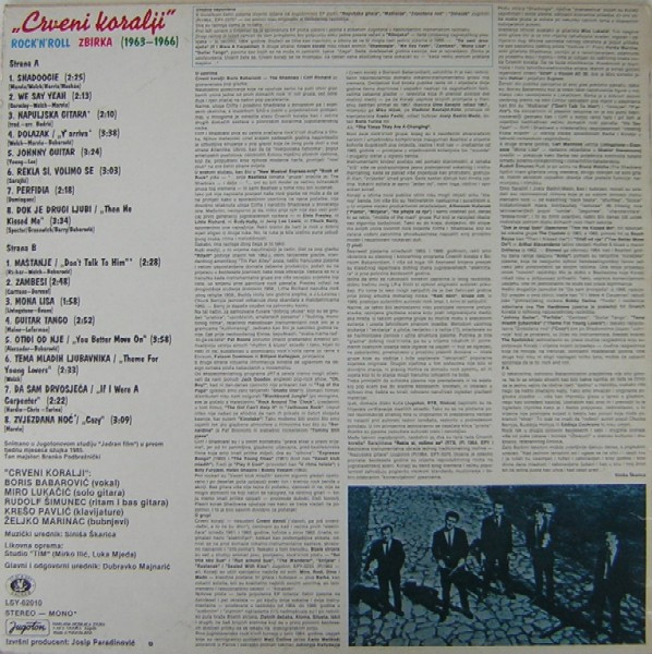 Crveni Koralji - Rock'N'Roll Zbirka (1963-1966) (LP, Album, Mono)