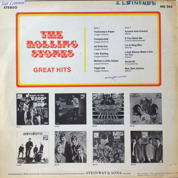 The Rolling Stones - Great Hits (LP, Comp)