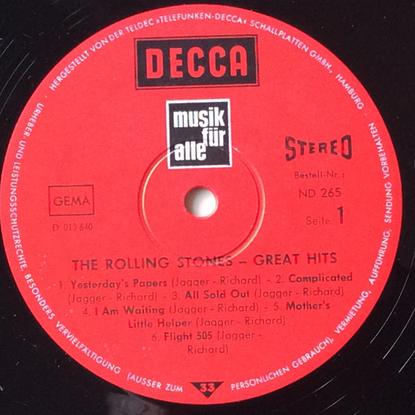 The Rolling Stones - Great Hits (LP, Comp)