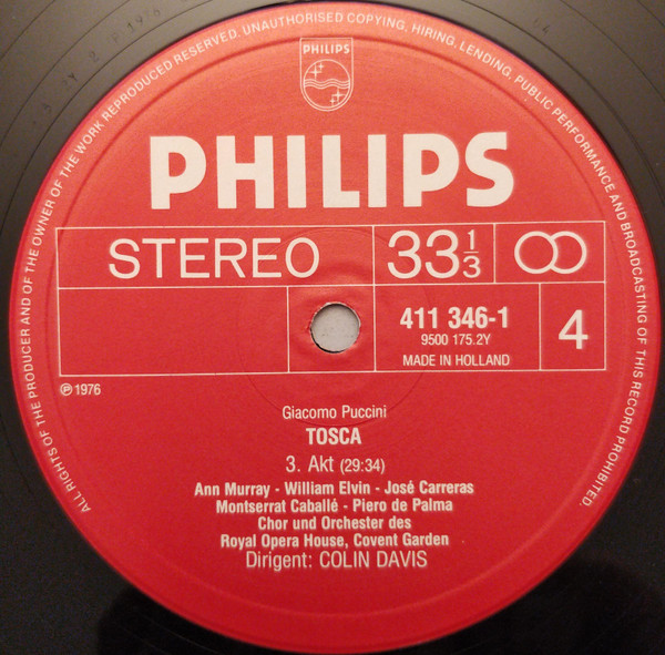 Puccini* ' Montserrat CaballÃ© ' JosÃ© Carreras ' Ingvar Wixell ' Sir Colin Davis - Tosca (2xLP, RE)