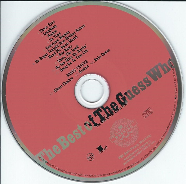 The Guess Who - The Best Of The Guess Who (CD, Comp, RE, RM, Son)