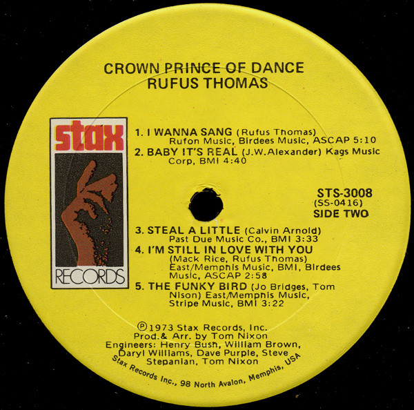 Rufus Thomas - Crown Prince Of Dance (LP, Album, Son)
