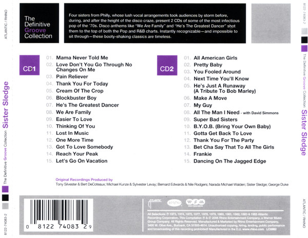 Sister Sledge - The Definitive Groove Collection (2xCD, Comp, RM)