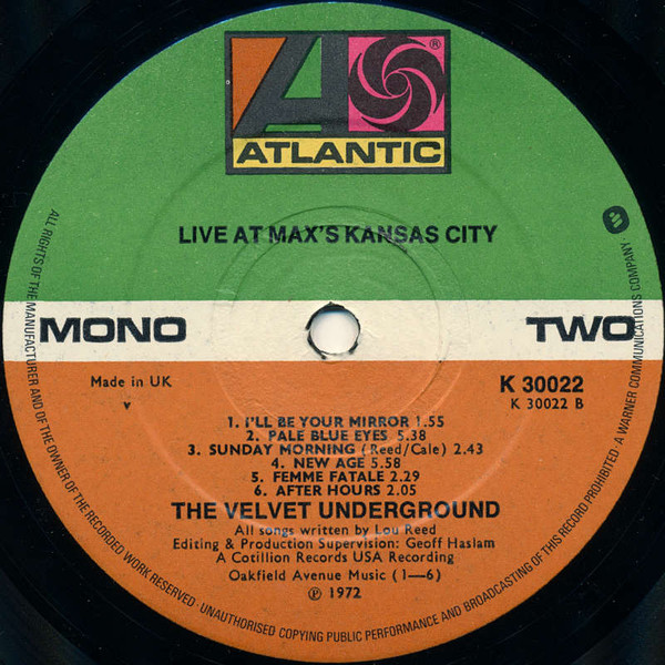 The Velvet Underground - Live At Max's Kansas City (LP, Album, Mono, RE)