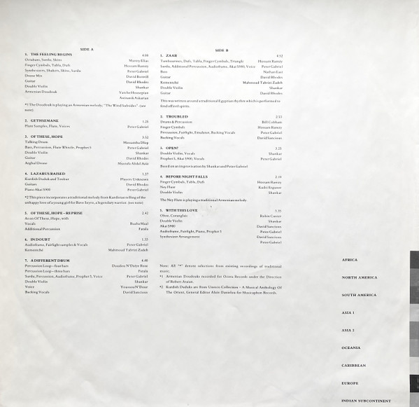 Peter Gabriel - Passion (2xLP, Album)