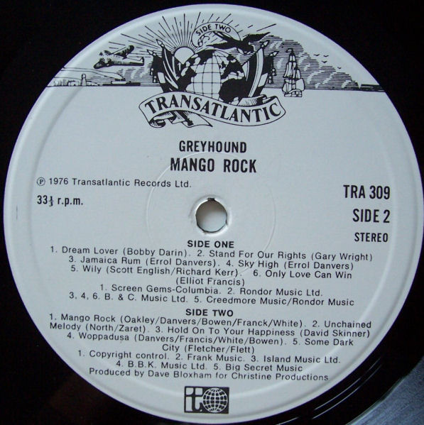 Greyhound (4) - Mango Rock (LP, Album)