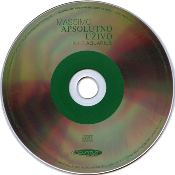 Massimo* - Apsolutno Uživo Klub Aquarius (CD, Album, Copy Prot., Dig)