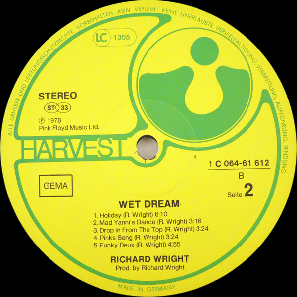 Richard Wright - Wet Dream (LP, Album, Gat)