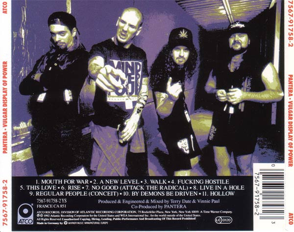 Pantera - Vulgar Display Of Power (CD, Album, RE)