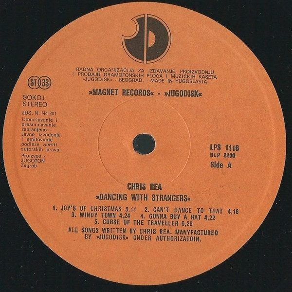 Chris Rea - Dancing With Strangers (LP, Album, RP)