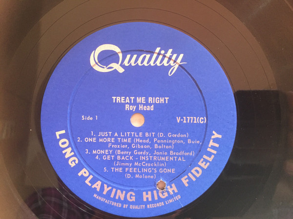 Roy Head - Treat Me Right (LP, Album, Mono)
