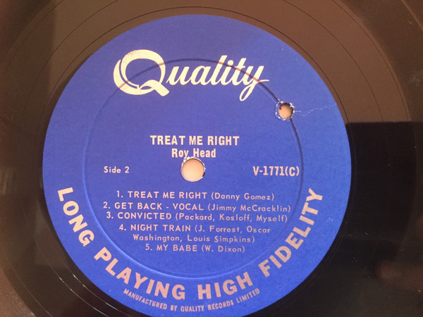 Roy Head - Treat Me Right (LP, Album, Mono)