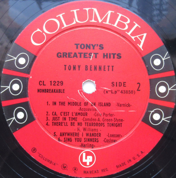 Tony Bennett - Tony's Greatest Hits (LP, Comp, Mono)