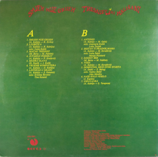 Trešnjevački Mališani - Smijeh Nije Grijeh (LP, Album)