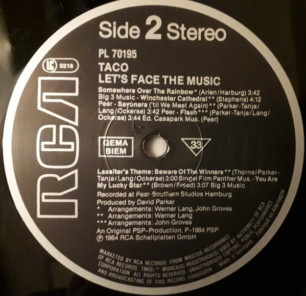 Taco - Let's Face The Music (LP, Album)